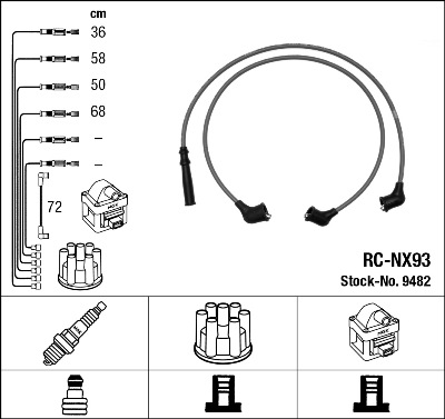 Set cablaj aprinder 9482 NGK