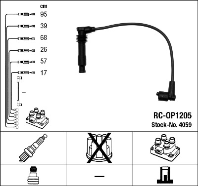 Set cablaj aprinder 4059 NGK