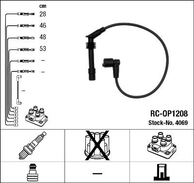 Set cablaj aprinder 4069 NGK