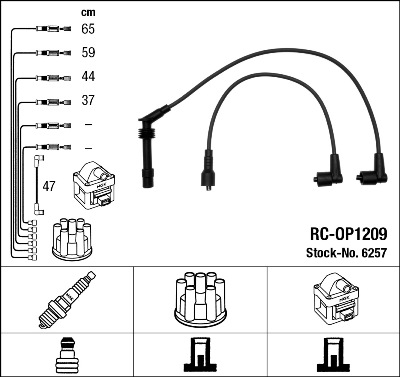 Set cablaj aprinder 6257 NGK