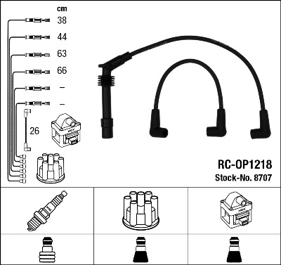 Set cablaj aprinder 8707 NGK