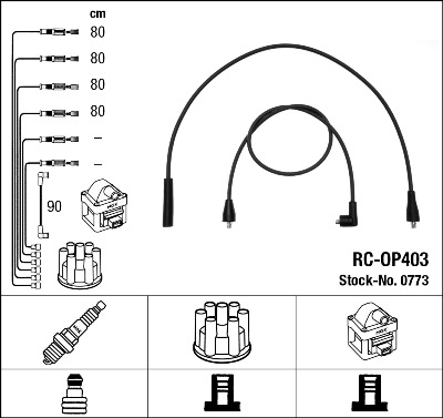 Set cablaj aprinder 0773 NGK