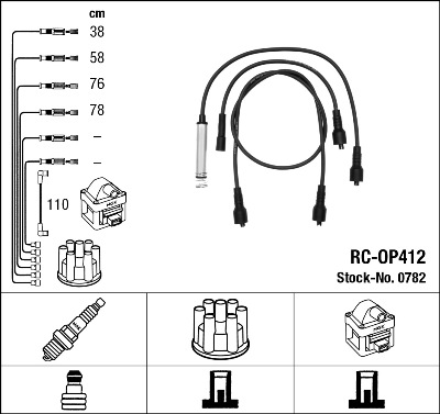 Set cablaj aprinder 0782 NGK