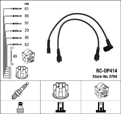 Set cablaj aprinder 0784 NGK