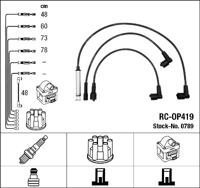 Set cablaj aprinder 0789 NGK