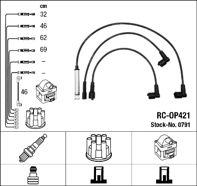 Set cablaj aprinder 0791 NGK