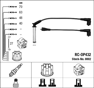 Set cablaj aprinder 0802 NGK