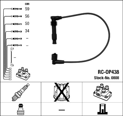 Set cablaj aprinder 0808 NGK