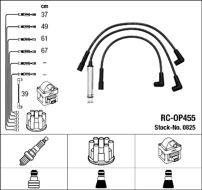 Set cablaj aprinder 0825 NGK