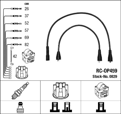 Set cablaj aprinder 0829 NGK