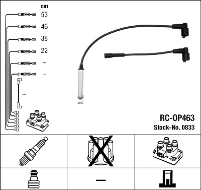 Set cablaj aprinder 0833 NGK