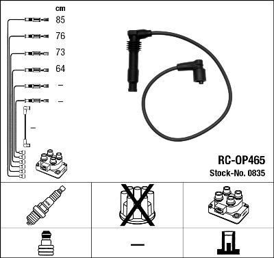 Set cablaj aprinder 0835 NGK