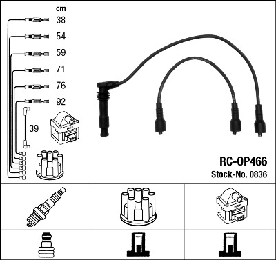 Set cablaj aprinder 0836 NGK