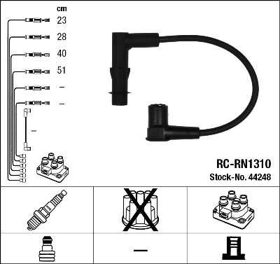 Set cablaj aprinder 44248 NGK