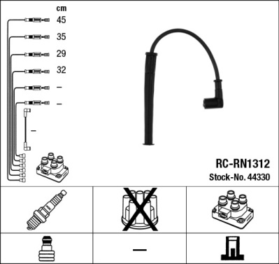 Set cablaj aprinder 44330 NGK