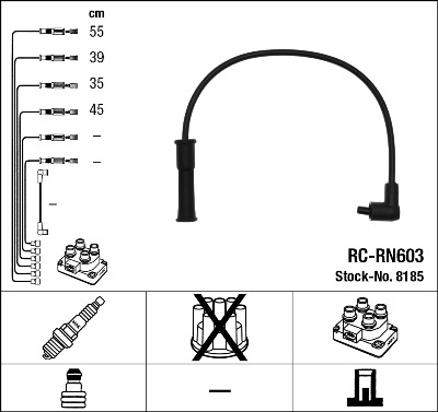 Set cablaj aprinder 8185 NGK