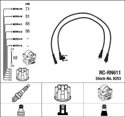 Set cablaj aprinder 8253 NGK