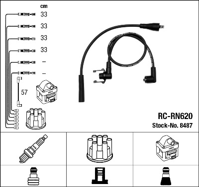Set cablaj aprinder 8487 NGK