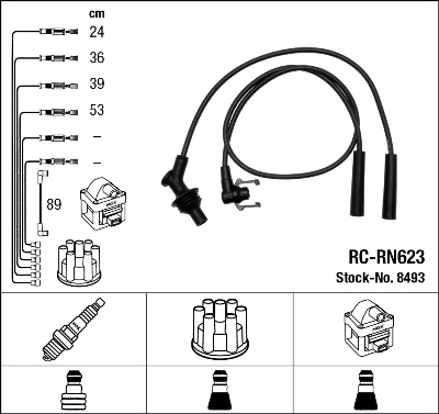 Set cablaj aprinder 8493 NGK