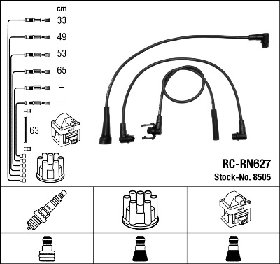 Set cablaj aprinder 8505 NGK