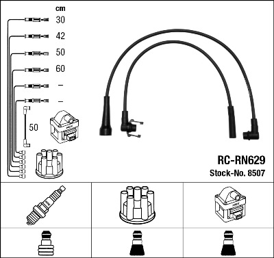 Set cablaj aprinder 8507 NGK