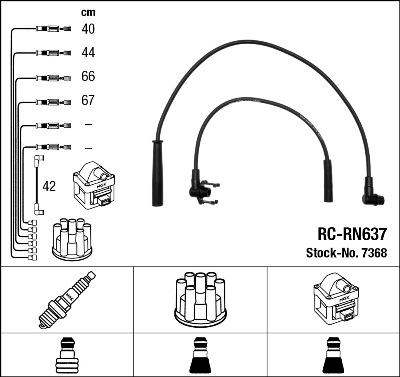 Set cablaj aprinder 7368 NGK