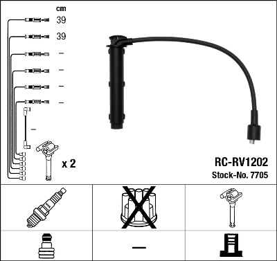 Set cablaj aprinder 7705 NGK