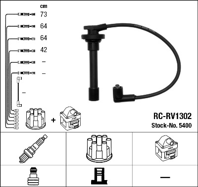 Set cablaj aprinder 5400 NGK