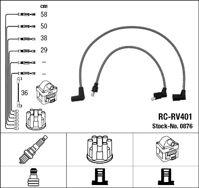 Set cablaj aprinder 0876 NGK
