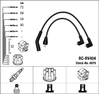 Set cablaj aprinder 0879 NGK