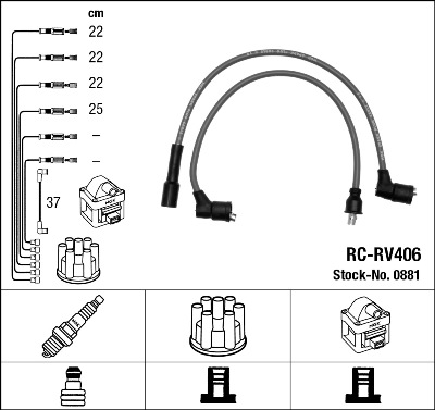 Set cablaj aprinder 0881 NGK