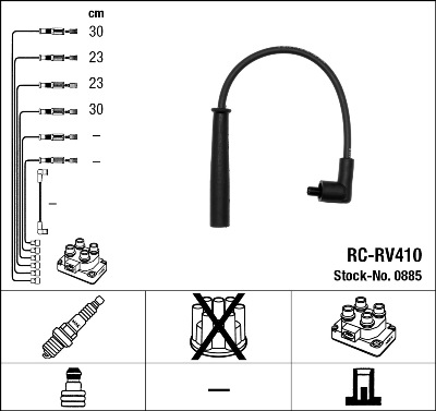 Set cablaj aprinder 0885 NGK