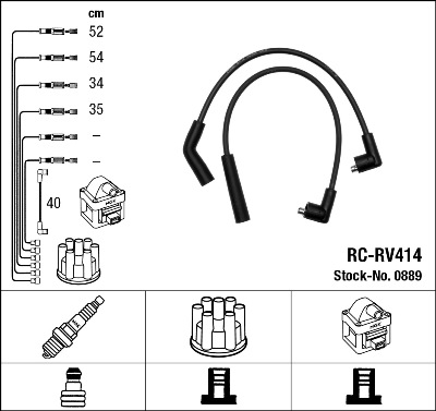 Set cablaj aprinder 0889 NGK