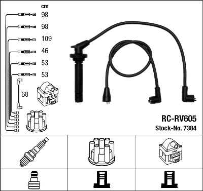 Set cablaj aprinder 7384 NGK