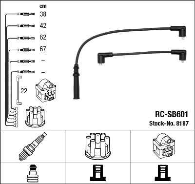 Set cablaj aprinder 8187 NGK