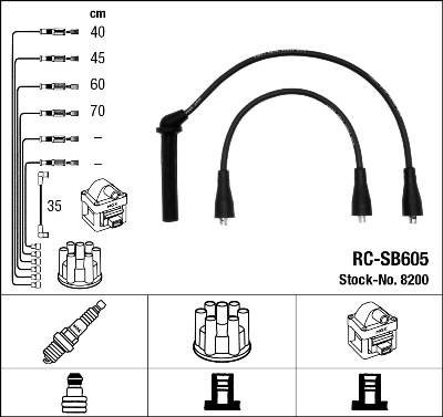 Set cablaj aprinder 8200 NGK