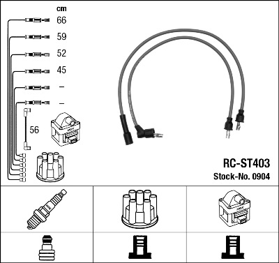 Set cablaj aprinder 0904 NGK