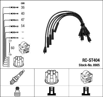 Set cablaj aprinder 0905 NGK