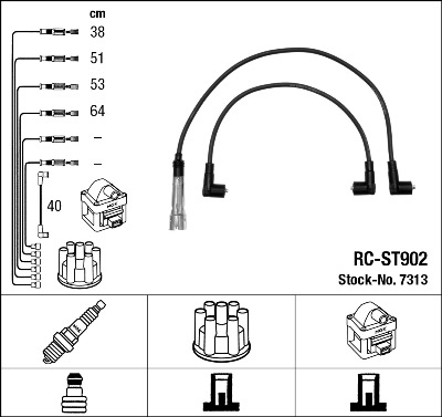 Set cablaj aprinder 7313 NGK