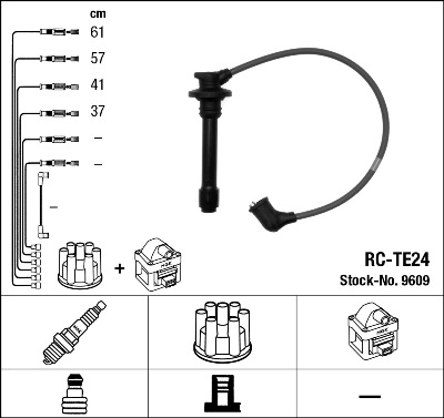 Set cablaj aprinder 9609 NGK