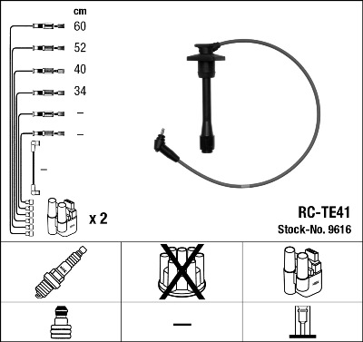 Set cablaj aprinder 9616 NGK