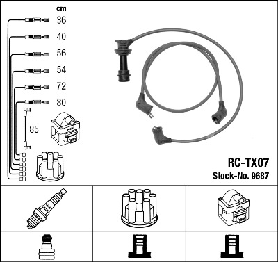 Set cablaj aprinder 9687 NGK