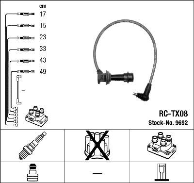 Set cablaj aprinder 9692 NGK