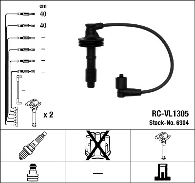 Set cablaj aprinder 6304 NGK