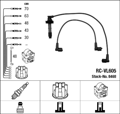 Set cablaj aprinder 8468 NGK