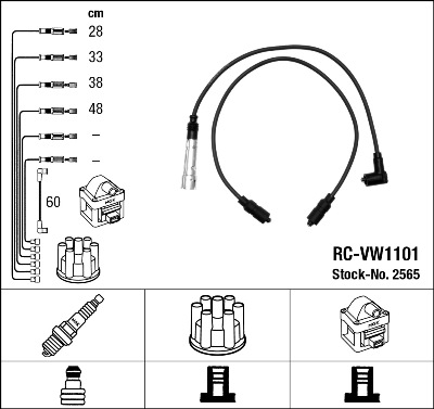 Set cablaj aprinder 2565 NGK