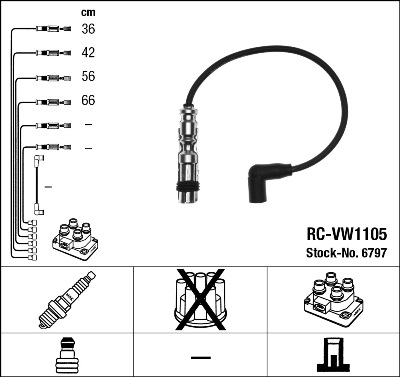 Set cablaj aprinder 6797 NGK