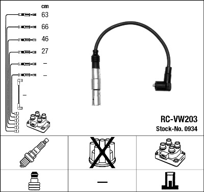 Set cablaj aprinder 0934 NGK