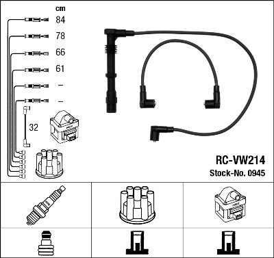 Set cablaj aprinder 0945 NGK