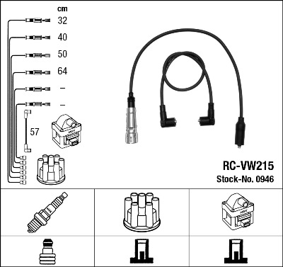 Set cablaj aprinder 0946 NGK